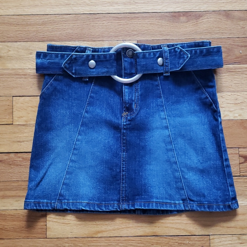 Mini denim skirt